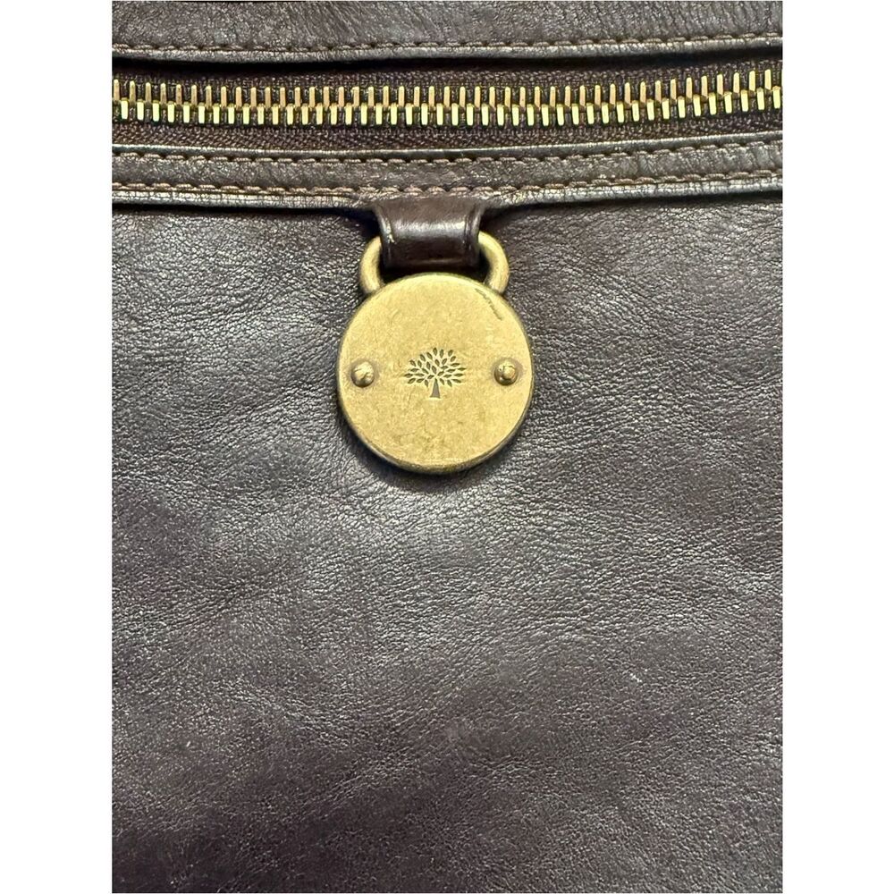 Mulberry Rare Somerset Messenger Dark Brown Leather Bag with Brass Hardware - Picture 3 of 15